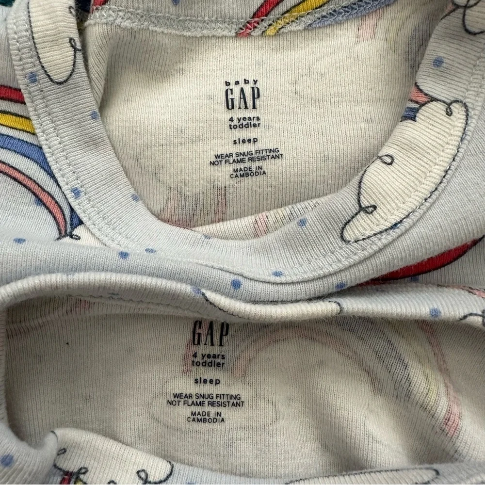 Gap Toddler Girl Long Sleeve Paiama Tops Size 4 Years